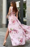 Elegancka sukienka maxi w kwiaty 245-12 tył