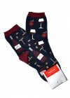 Milena 0200 Wino skarpety damskie granatowe