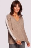 Oversizowy sweter z lampasami BK093 