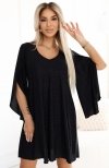 Numoco 597-1 LIVIA elegancka trapezowa sukienka z rękawami typu motyl 