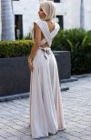 Numoco 509-2 elegancka długa suknia wiązana na wiele sposobów tył