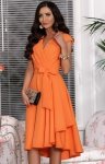 Elizabeth Chiara rozkloszowana midi sukienka orange
