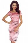 Numoco 440-2 elegancka bawełniana sukienka z krótkim rękawkiem 