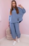 Komplet bawełniany bluza i spodnie jeansowy