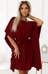 Numoco 287-34 SOFIA kobieca sukienka motyl z wiązaniem w pasie 