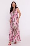 Bewear B283/1 sukienka maxi we wzór 