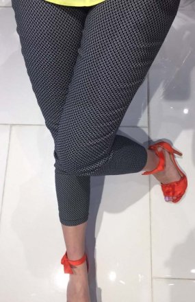 *Lola Fashion spodnie cygaretki wzór 4 *Lola Fashion spodnie cygaretki wzór 4