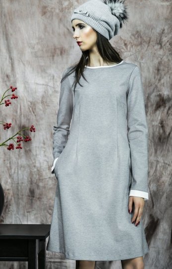Kasia Miciak design popielata sukienka