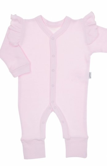 Bawełniany pajac dziewczęcy różowy