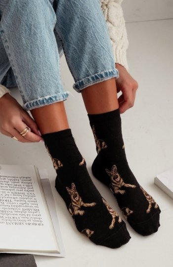 Milena 0200-203 Owczarek Niemiecki skarpety damskie 