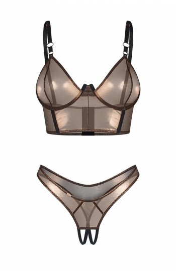Obsessive Soranna Top&Crotchless Thong komplet damski 