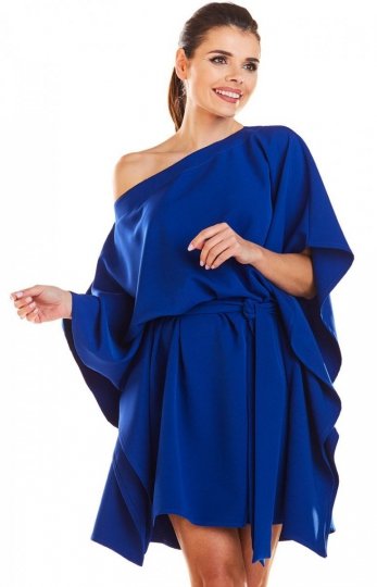 Kimonowa niebieska sukienka M196