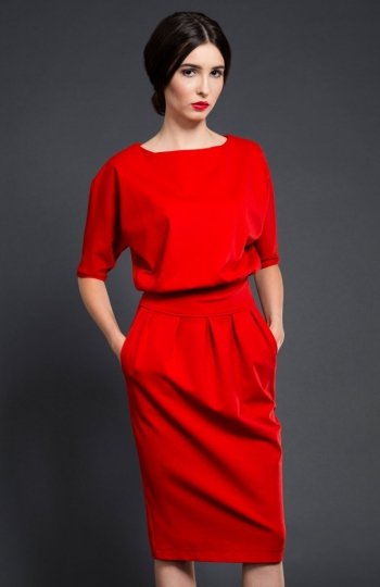 *Kasia Miciak design mono sukienka czerwona
