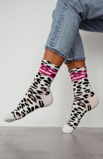 Milena 0200-207 Panterka Paski skarpety damskie 