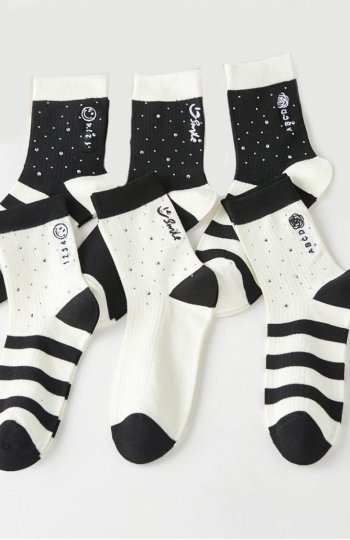 WiK SO&LI QY009-11 060 Wzór Cyrkonie skarpety damskie 