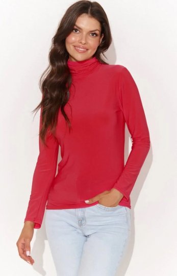 Numinou NU460 bluzka damska z golfem czerwona 