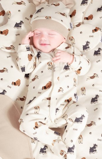 Bawełniany pajac w pieski