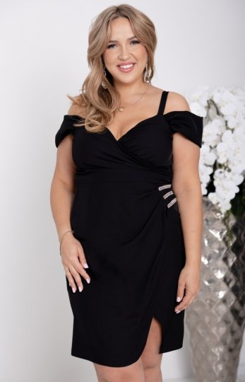 Duet Tessa plus size mini sukienka hiszpanka czarna