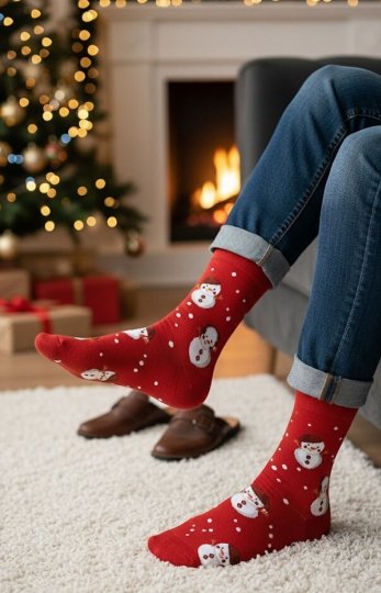 Steven art.136 świąteczne skarpety męskie