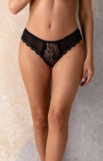 Bloomie Panties – Black: Ekskluzywne Figi z Miękkiej Koronki