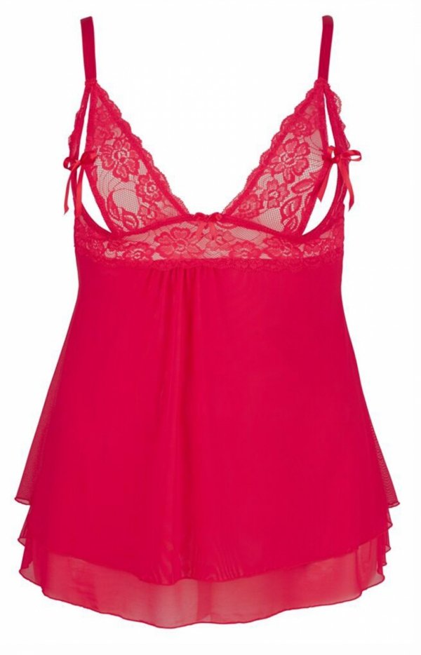 Cottelli Nancy koszulka babydoll czerwona-2
