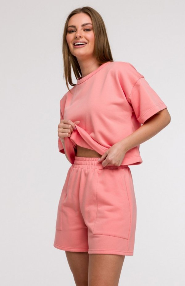Bewear B295 szorty z kieszeniami koralowe 