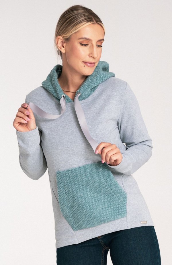 Figl M1045 miętowa bluza damska 