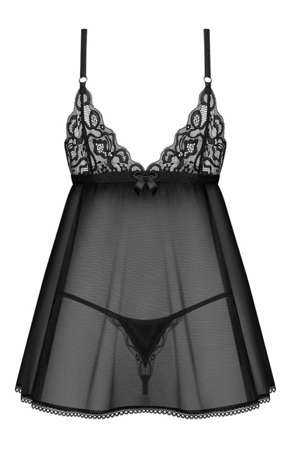 Obsessive Blomentis koszulka babydoll i stringi-3