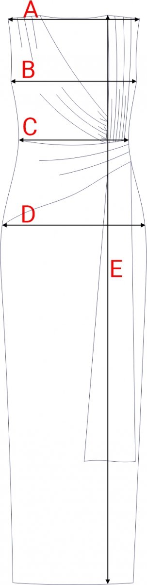 Moe sukienka maxi z drapowaniem i podkreśloną talią morska M913 