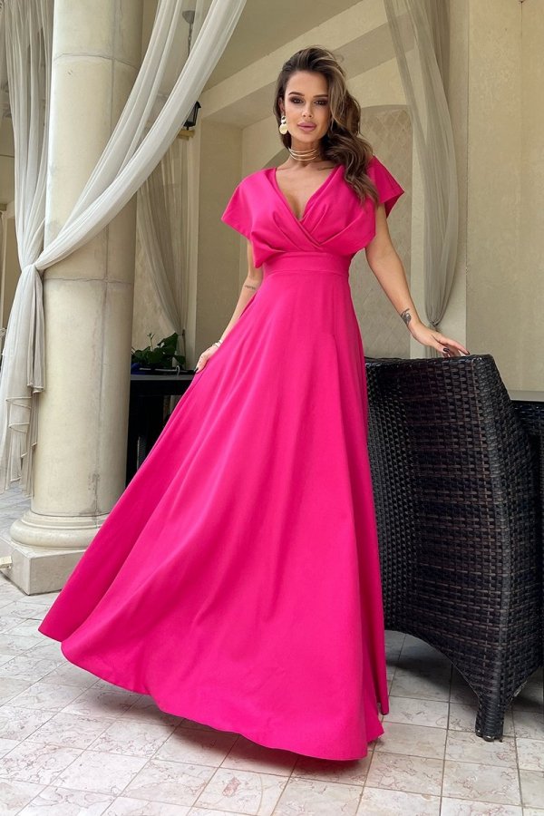 Bicotone 293-70 maxi sukienka z zakrytymi ramionami-3