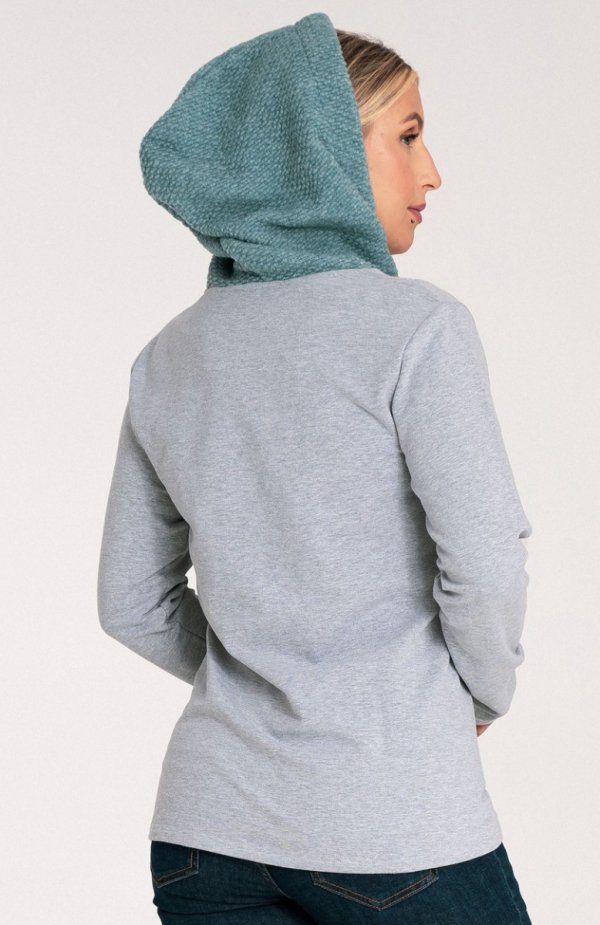 Figl M1045 miętowa bluza damska tył