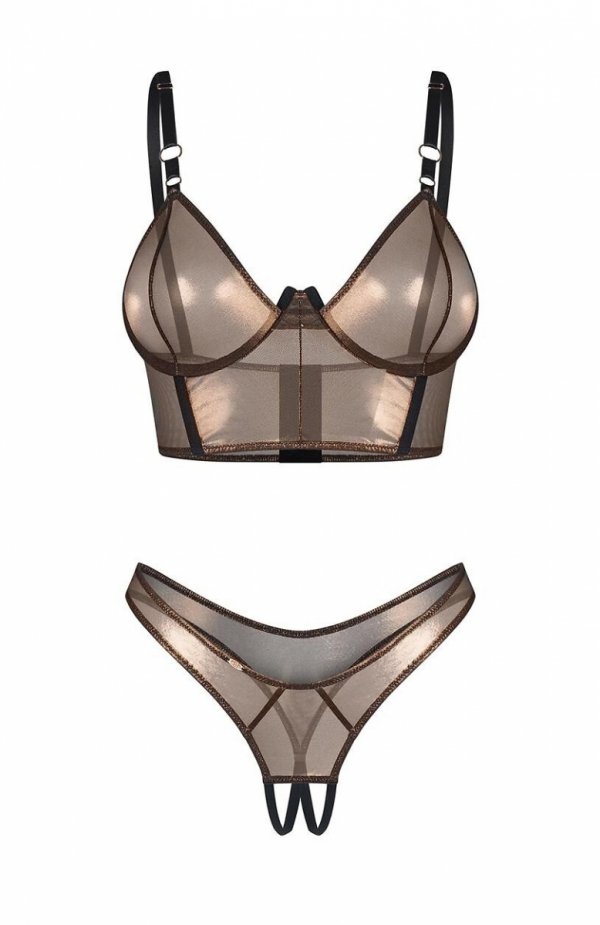 obsessive soranna top&amp;crotchless thong komplet damski 