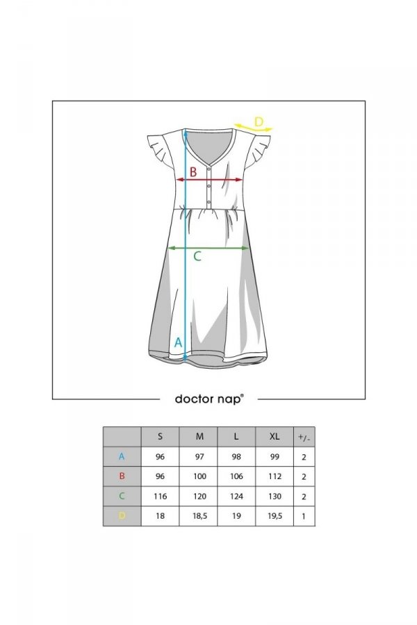 Doctor Nap TCB.9903 ciążowa koszula nocna tabela