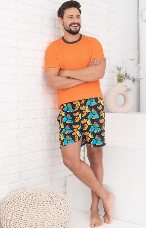 Italian Fashion Komiks piżama orange-1
