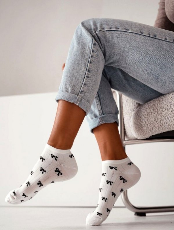 Milena 1146-087 Małe Kokardki stopki damskie 