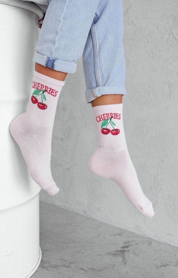 Milena 0200-163 Cherries skarpety damskie-1