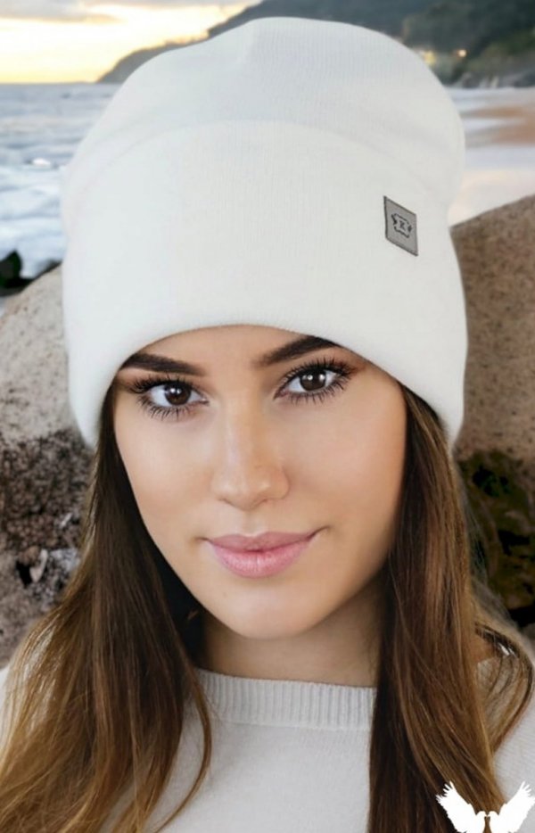 Kamea Sally czapka beanie damska biała