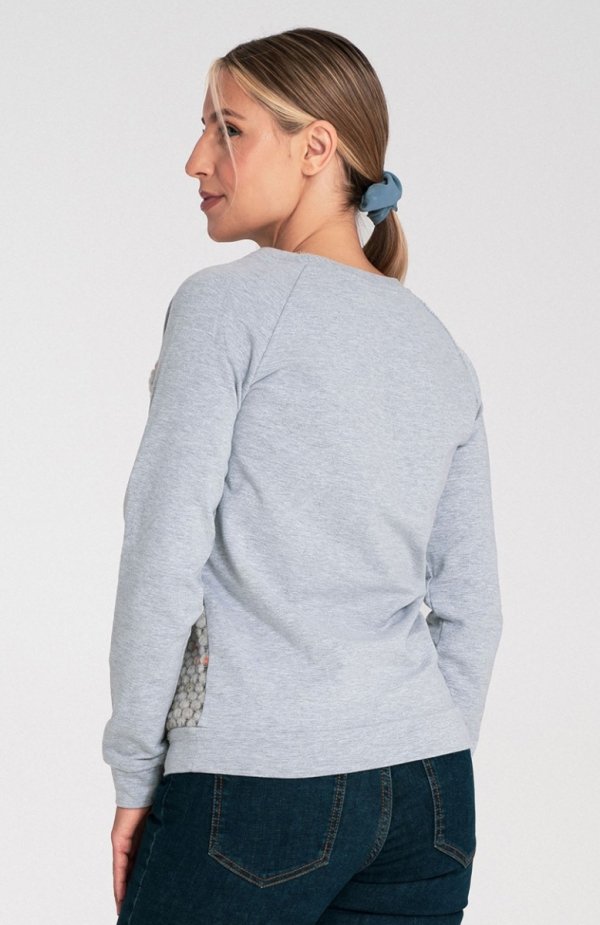 Figl M1046 szara bluza damska tył