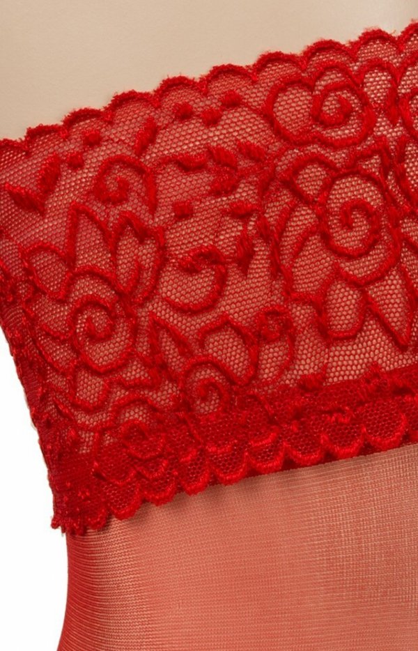 Czerwone pończochy samonośne plus size-1