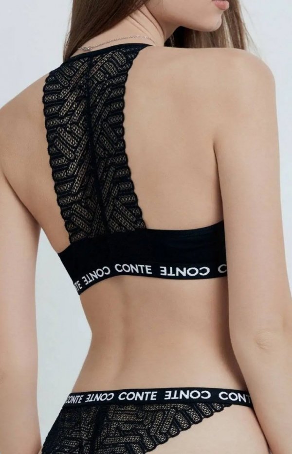 Conte bustier z trójkątnymi miseczkami tył