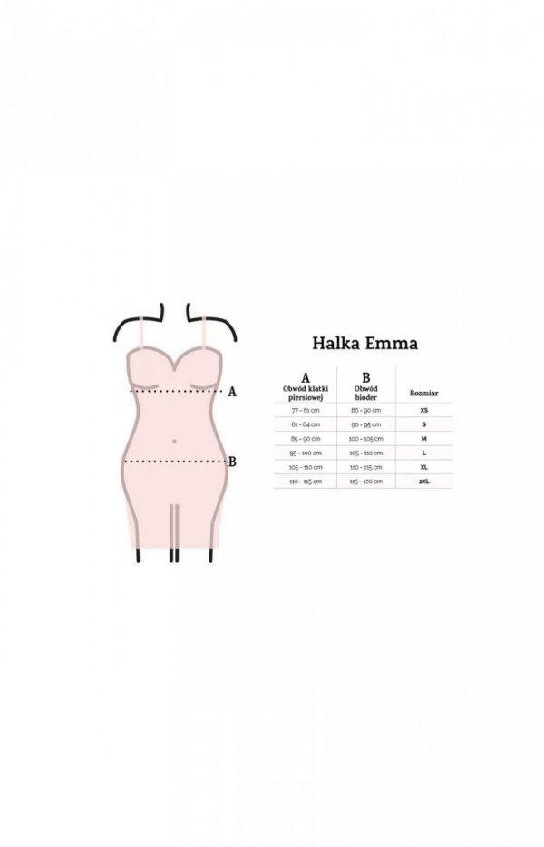 Dkaren Emma wiskozowa koszulka nocna tabela rozmiarów