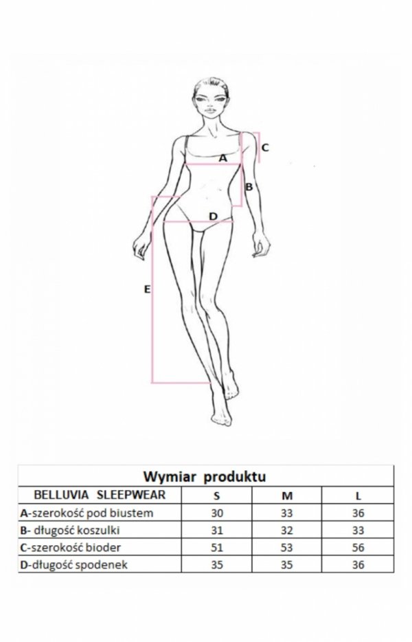 Dwuczęściowa piżama damska Belluvia granatowa