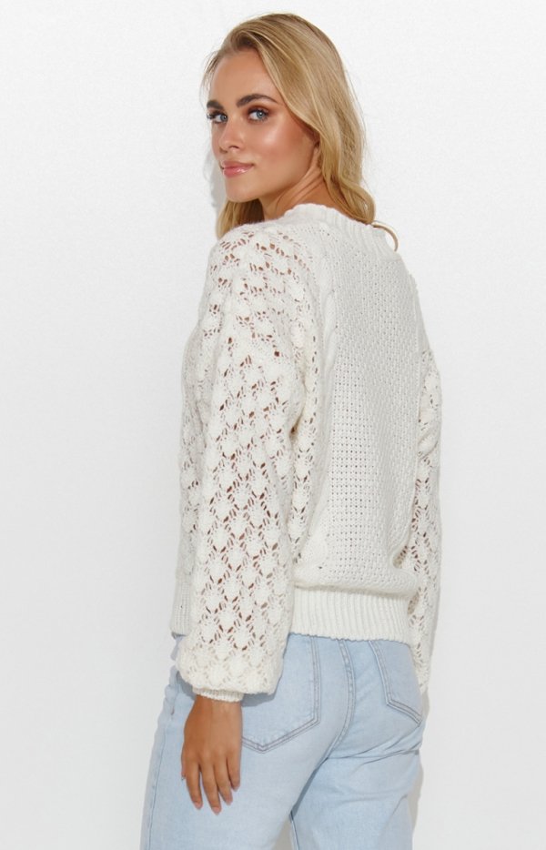 Makadamia S144 sweter damski tył