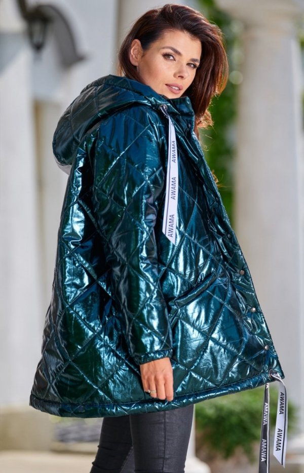 Pikowana kurtka oversize Awama holo A385 tył