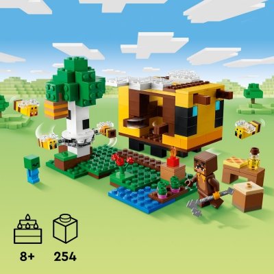 LEGO Minecraft 21241 Pszczeli UL Niedźwiadek Mały Zombie 254 klocki 8+