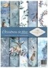Set von Papieren für Scrapbooking SCRAP-049 ''Weihnachten in blau''