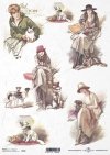retro, vintage, kobieta, dama, moda, kapelusz, pies, psy, piesek, pieski, R698, woman, lady, fashion, hat, dog, doggie, Frau, Dame, Mode, Hut, Hund, Hündchen, mujer, dama, moda, sombrero, perro, perrito