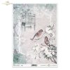 retro, ptak, klatka dla ptaków, ramka, tło, kwiat, kwitnące gałęzie, wiosna, R704, bird, birdcage, frame, background, flower, flowering branches, spring, Vogel, Vogelkäfig, Rahmen, Hintergrund, Blume, blühende Zweige, Frühling, pájaro, jaula, marco, fondo