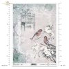retro, ptak, klatka dla ptaków, ramka, tło, kwiat, kwitnące gałęzie, wiosna, R704, bird, birdcage, frame, background, flower, flowering branches, spring, Vogel, Vogelkäfig, Rahmen, Hintergrund, Blume, blühende Zweige, Frühling, pájaro, jaula, marco, fondo