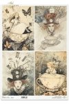 Kapelusznik, filiżanki, Alicja, dziewczynki, baśniowe kompozycje*Hatter, cups, Alice, girls, fairy tale compositions*Hutmacher, Tassen, Alice, Mädchen, Märchenkompositionen*Sombrerero, tazas, Alicia, niñas, composiciones de cuentos de hadas
